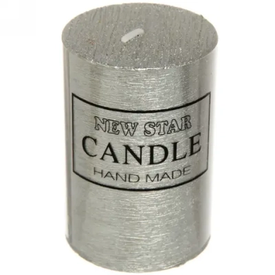 Свеча «New Star» 5*7,5см цвет серебро ZD-072