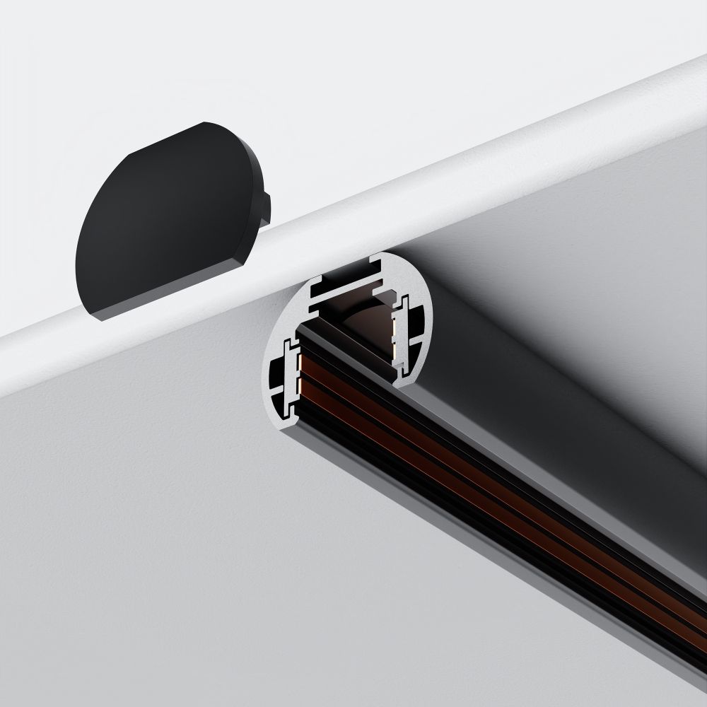 Заглушки для круглого низкопрофильного шинопровода 2шт. Maytoni Exility TRAM034EC-R-41B