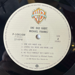 Винтажная виниловая пластинка LP Michael Franks One Bad Habit (Japan 1980) (Obi)