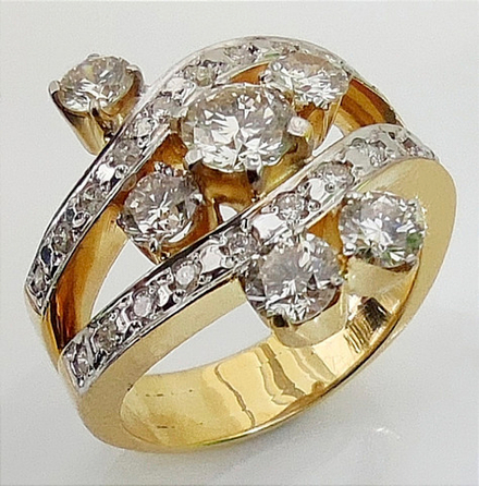 Кольцо Эстерелла золото 750 с бриллиантами