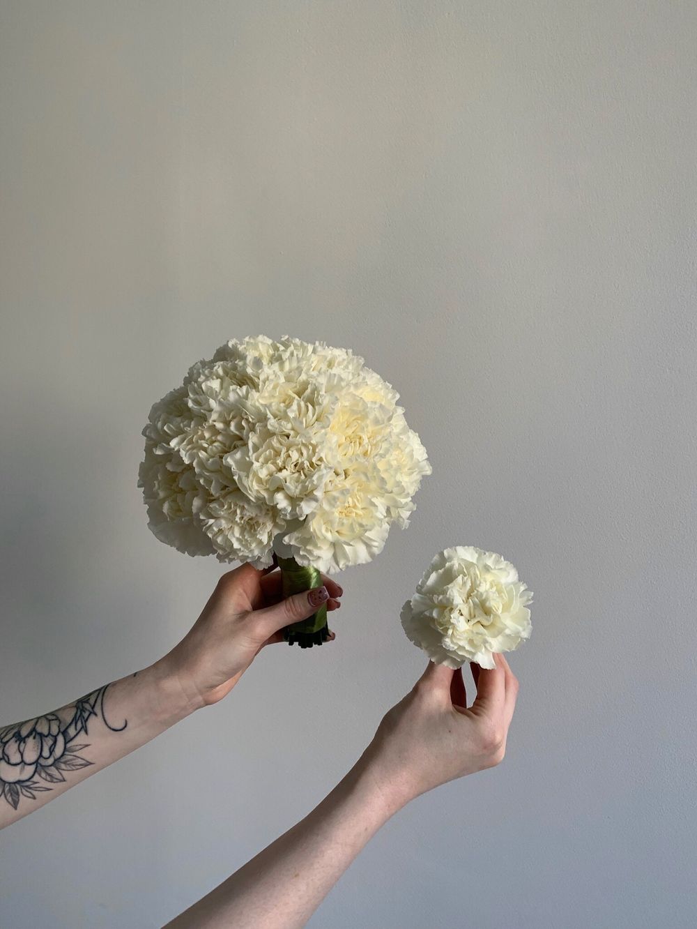 Свадебный букет из диантусов