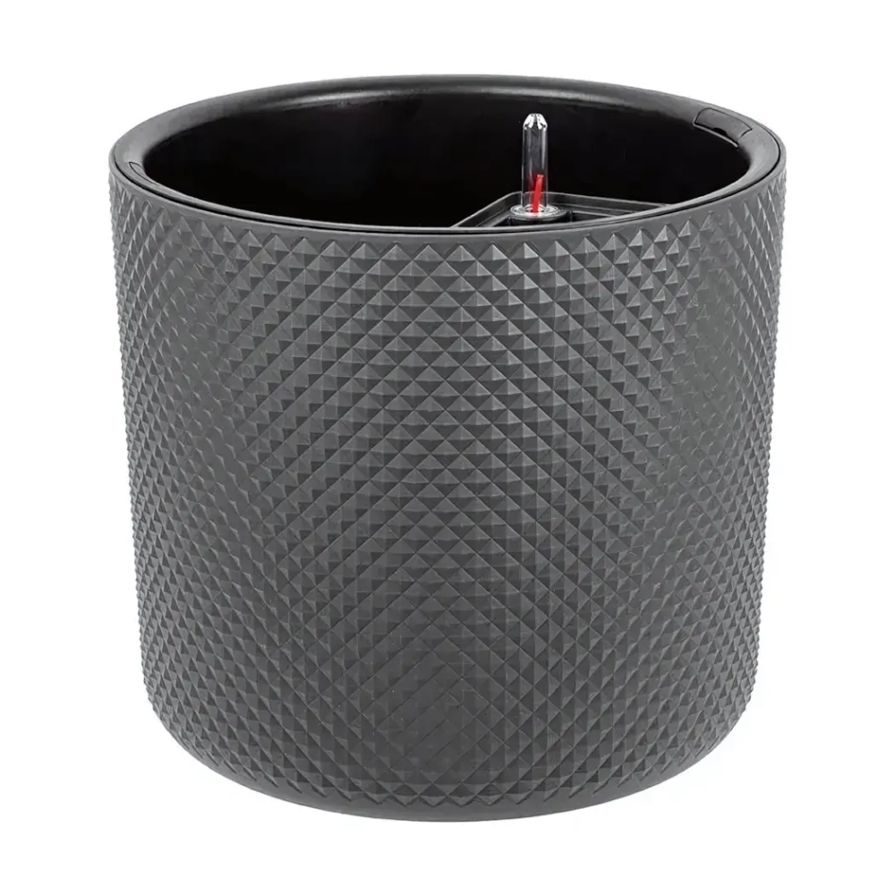 Кашпо ФАСЕТ D360мм 29л с вставкой и с автополивом Белый