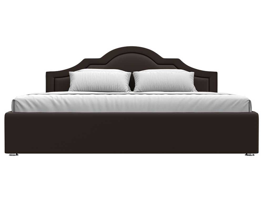 Кровать интерьерная Афина 200, Коричневый, Экокожа, 108338