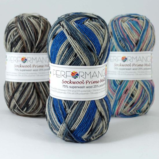 Пряжа Sock Wool Prime Multi 4-ply PERFORMANCE (75% шерсть супервош, 25% полиамид)