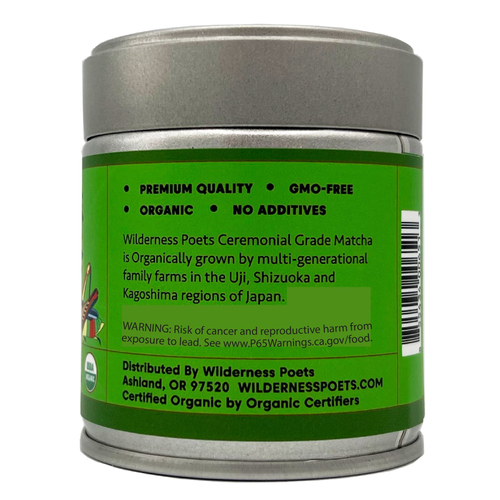 Wilderness Poets, Органический чай матча для церемоний, 22 г (1 унция)