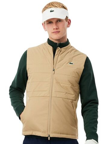 Мужская теннисная жилетка Lacoste Sport Quilted - beige