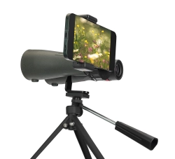 Фотобинокль Levenhuk Kelvin Snap 12x50 боковой вид на штативе