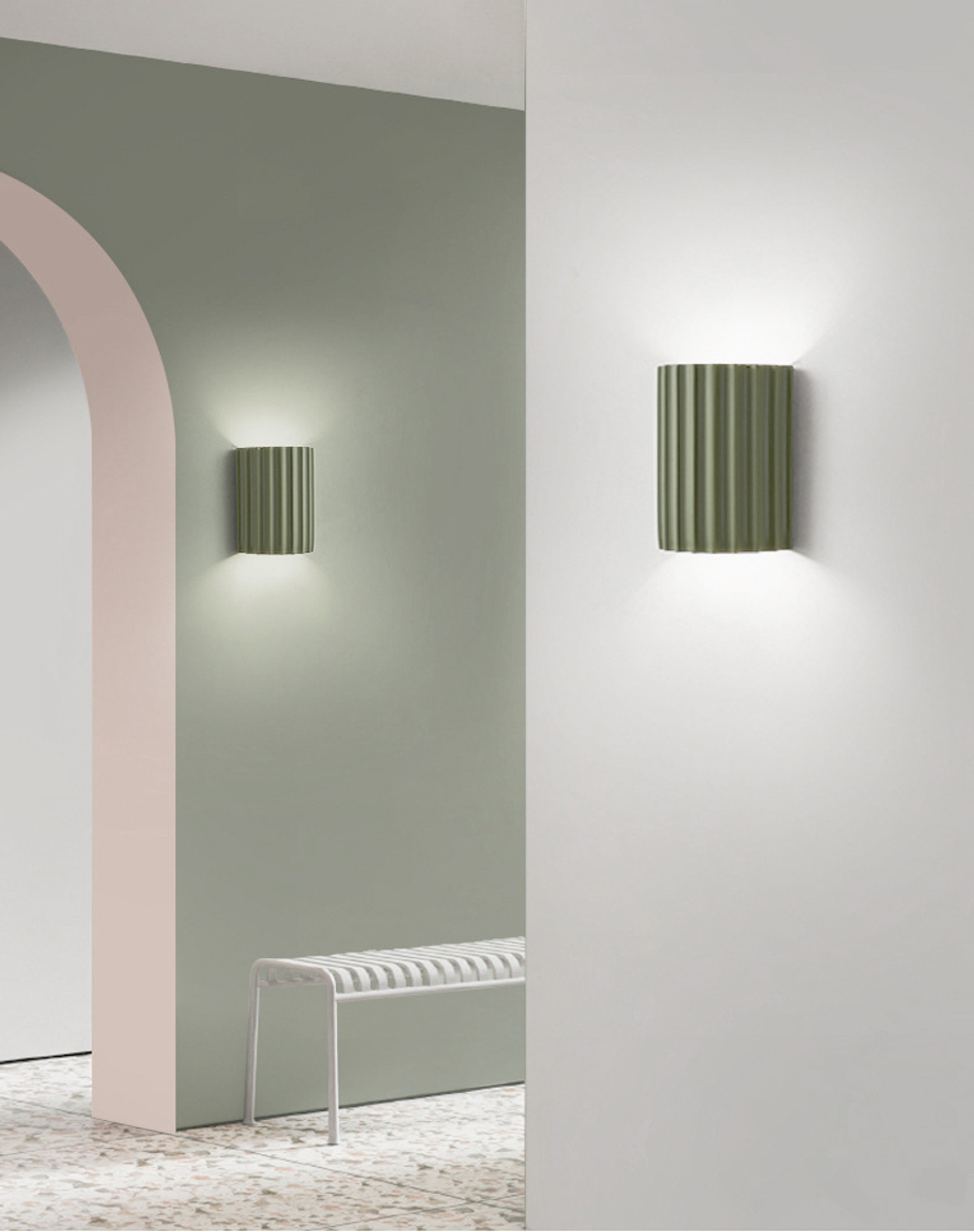 Wall design lamp  (Green)Leigri