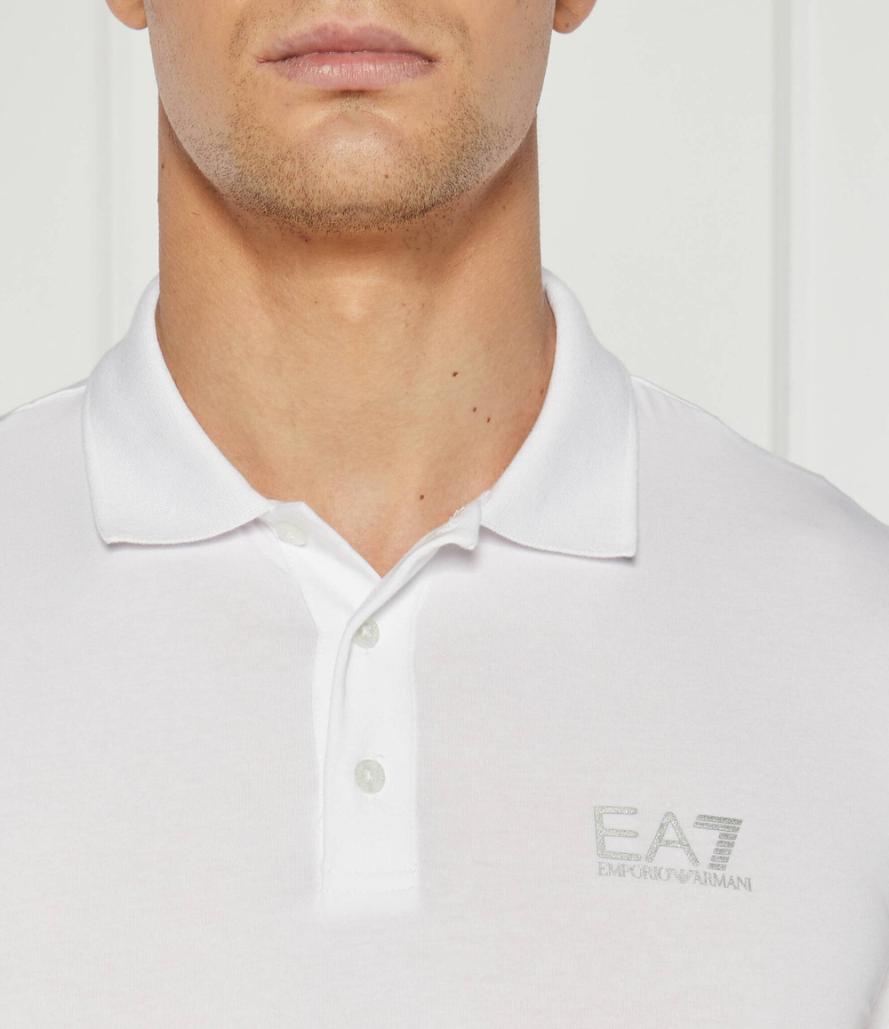 Поло EA7 - белый(8NPF14 PJVQZ)