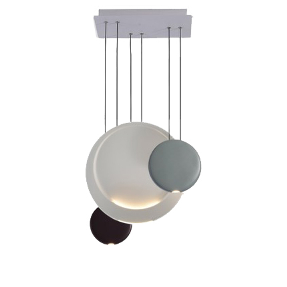 Pendant design lamp Cosmos Luna by Vibia (3 lampshade )