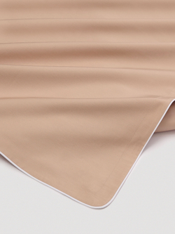 Постельное белье 2 спальное евро Сlaire&Caroll Lune+ бежевое с белым кантом