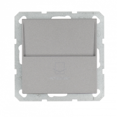 Отельный карточный выключатель с накладкой 10А, 250В, цвет алюминий
