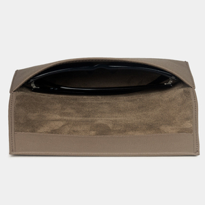 Футляр для очков Lentille из кожи сафьяно, бежевого цвета