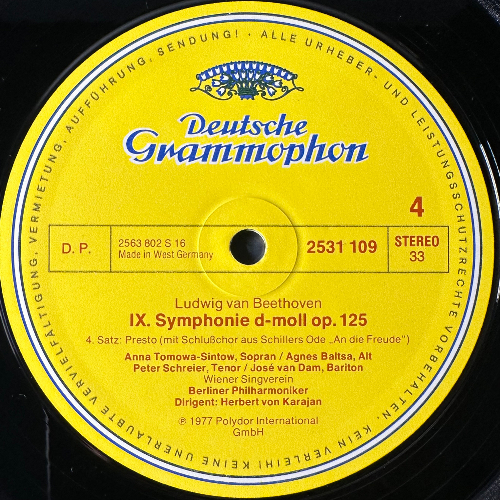 Бетховен - Симфония № 9 / Симфония № 8 2LP (Германия 1977г.)