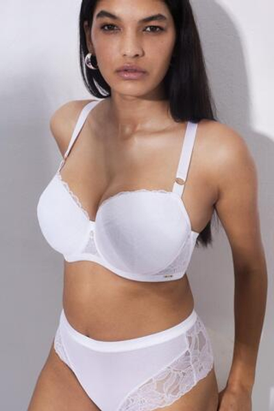 Белый бюстгальтер на косточках Glow (Размер: 70E) (Цвет: белый)