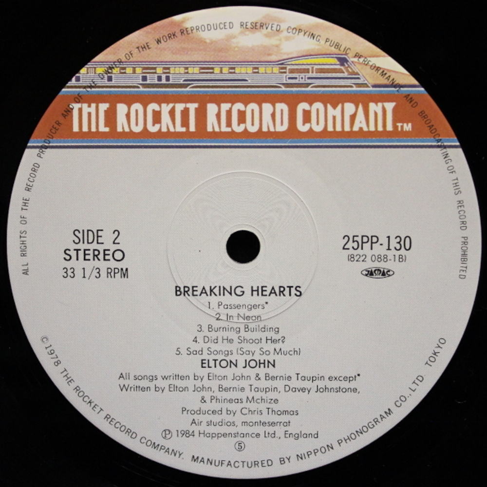 Elton John / Breaking Hearts (LP)