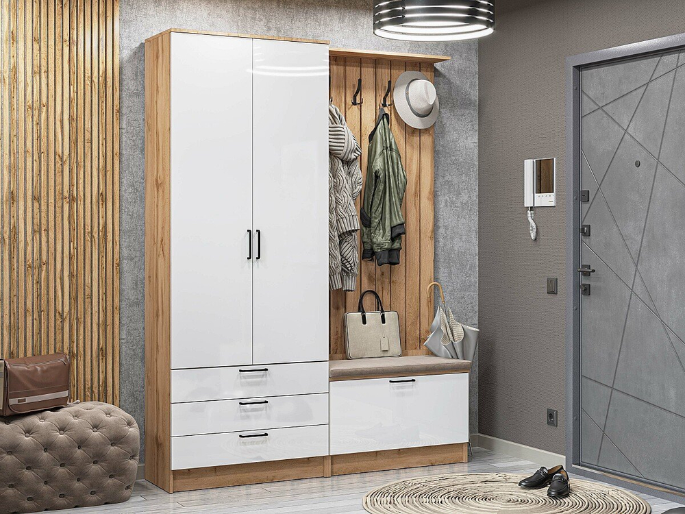Прихожая Стиль-03 Angel Дуб Вотан