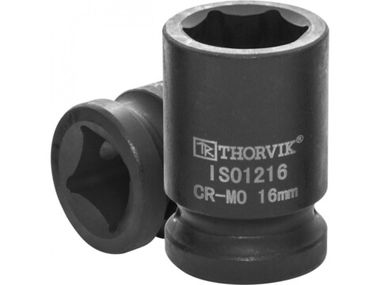 Головка торцевая ударная 1/2"DR,16 мм Thorvik IS01216