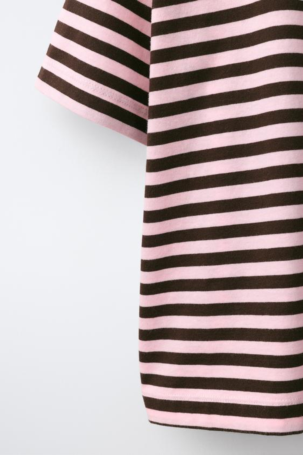ZARA ФУТБОЛКА В ПОЛОСКУ, РОЗОВЫЙ
