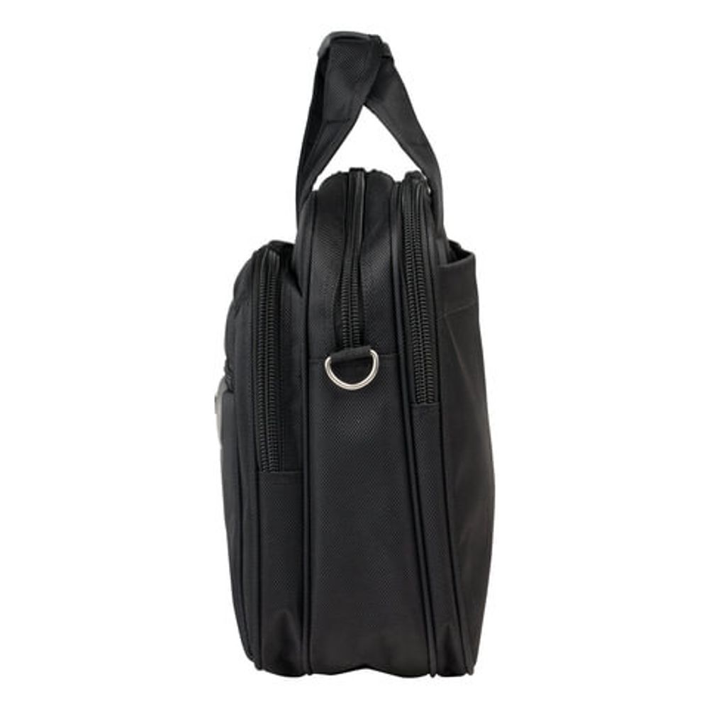 Сумка деловая BRAUBERG с отделением для ноутбука 15,6", "Quantum", 2 отделения, черная, 41х31х15 см, 240508