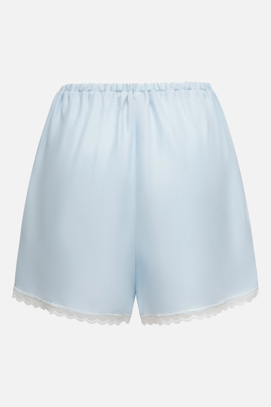 Шорты из купры с кружевной окантовкой
