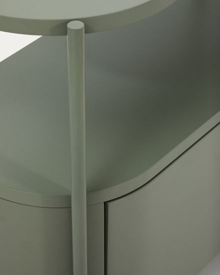 Тумба для ванной Arely из стали и зеленого лака