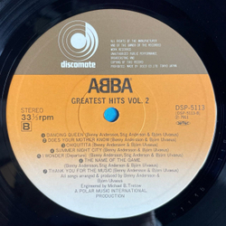 Винтажная виниловая пластинка LP ABBA Greatest Hits Vol. 2 (Japan 1979) (No Obi) Dancing Queen