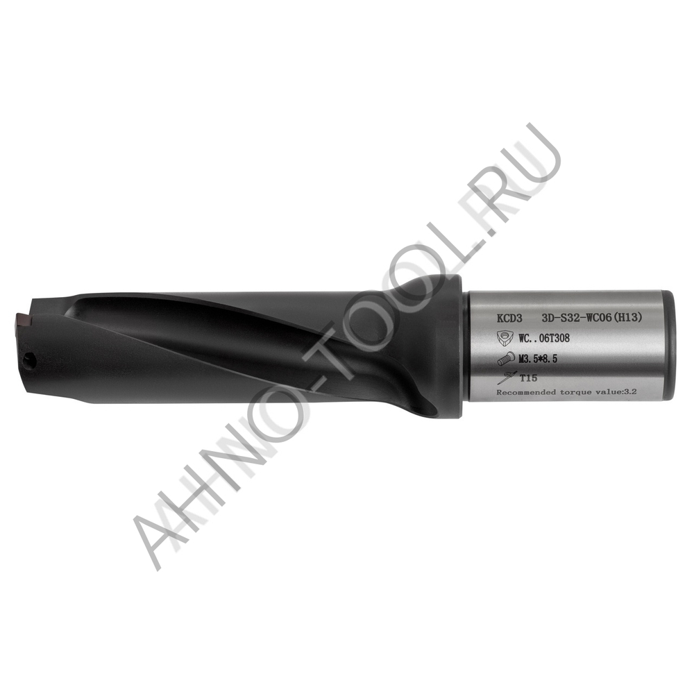 Сверло корпусное 34.0мм KCD340-3D-S32-WC06(H13) "ACCKee"