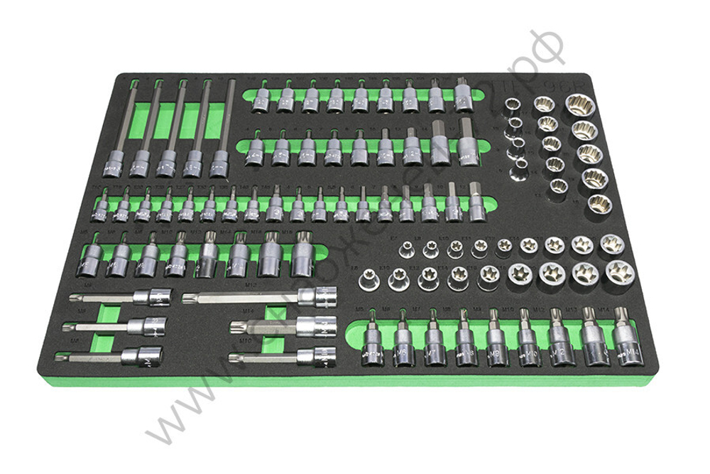 TTF-96R ложемент торцевых головок и бит 96 предметов