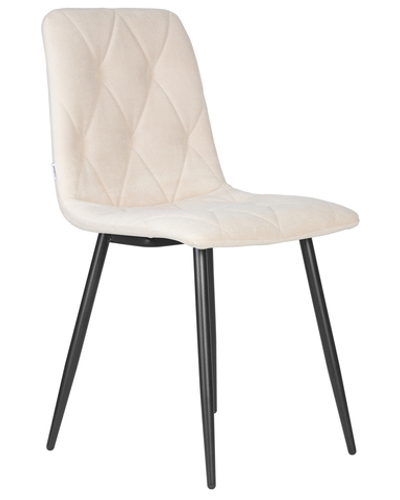 Стул обеденный DOBRIN CHILLY ROMBO, Бежевый Simple 44, основание черный