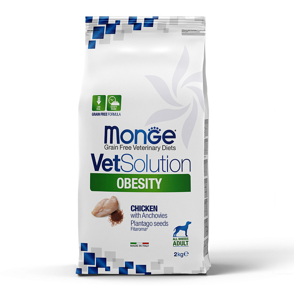 Сухой корм диетический Monge VetSolution Dog Obesity Обесити диета для собак при избыточном весе 2 кг