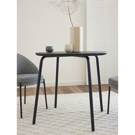 Стол обеденный Bergenson Bjorn Round, 80 см, черный