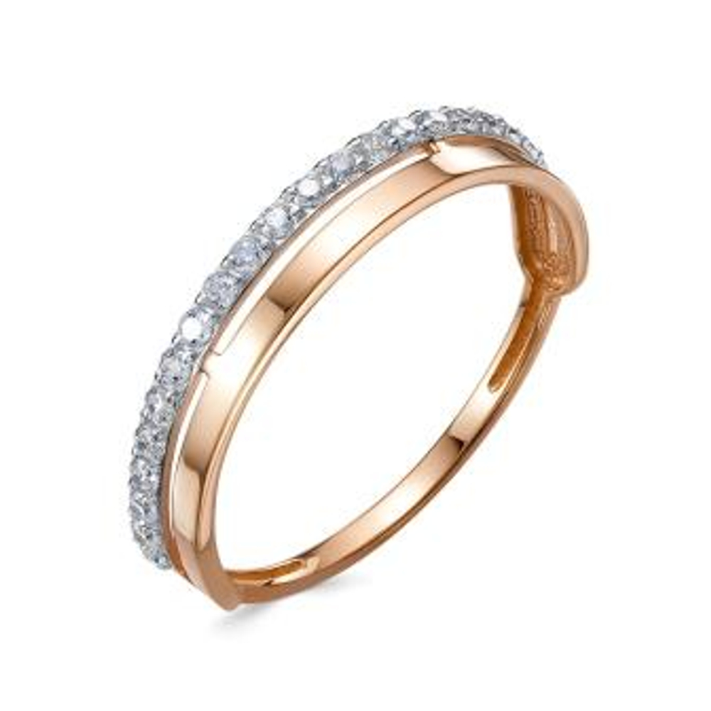 Кольцо из золота с фианитами