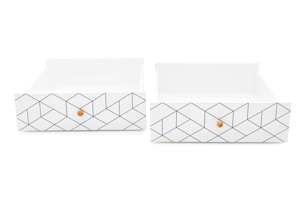 Ящики для кровати Бельмарко Stumpa Ромбы ч/б