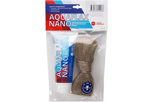 Уплотнительная паста Aquaflax Nano 270г тюбик + 40г лён 61006