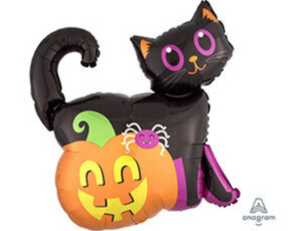 А ФИГУРА/P40 Кот черный и Тыква блеск