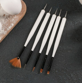 Набор кондитерских кисточек для декорирования «Алмаз», 5 шт