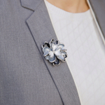 Брошь Shadore Цветок XZ1153.2 BW/S