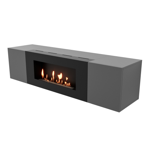 Тумба с биокамином Firelight BFP-P1600 графит