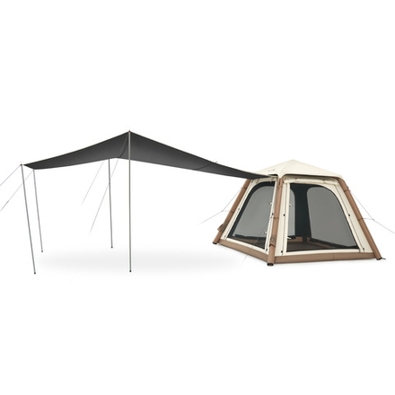 Палатка Naturehike Ango Air Pro, 4-местная, быстросборная, надувной каркас, коричневая, артикул CNK2550WS017-4BR