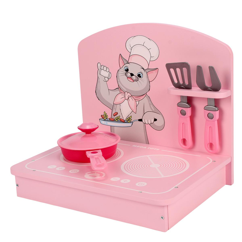 Кухня мини розовая 6 предм. (Манюня)