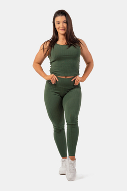 Лосины Nebbia Organic Cotton Ribbed High-Waist Leggings 405 D.green