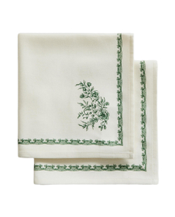 Zara Home столовая салфетка из хлопка, цветочный мотив, 45 45 см (комплект 2 шт.) · 2292/022