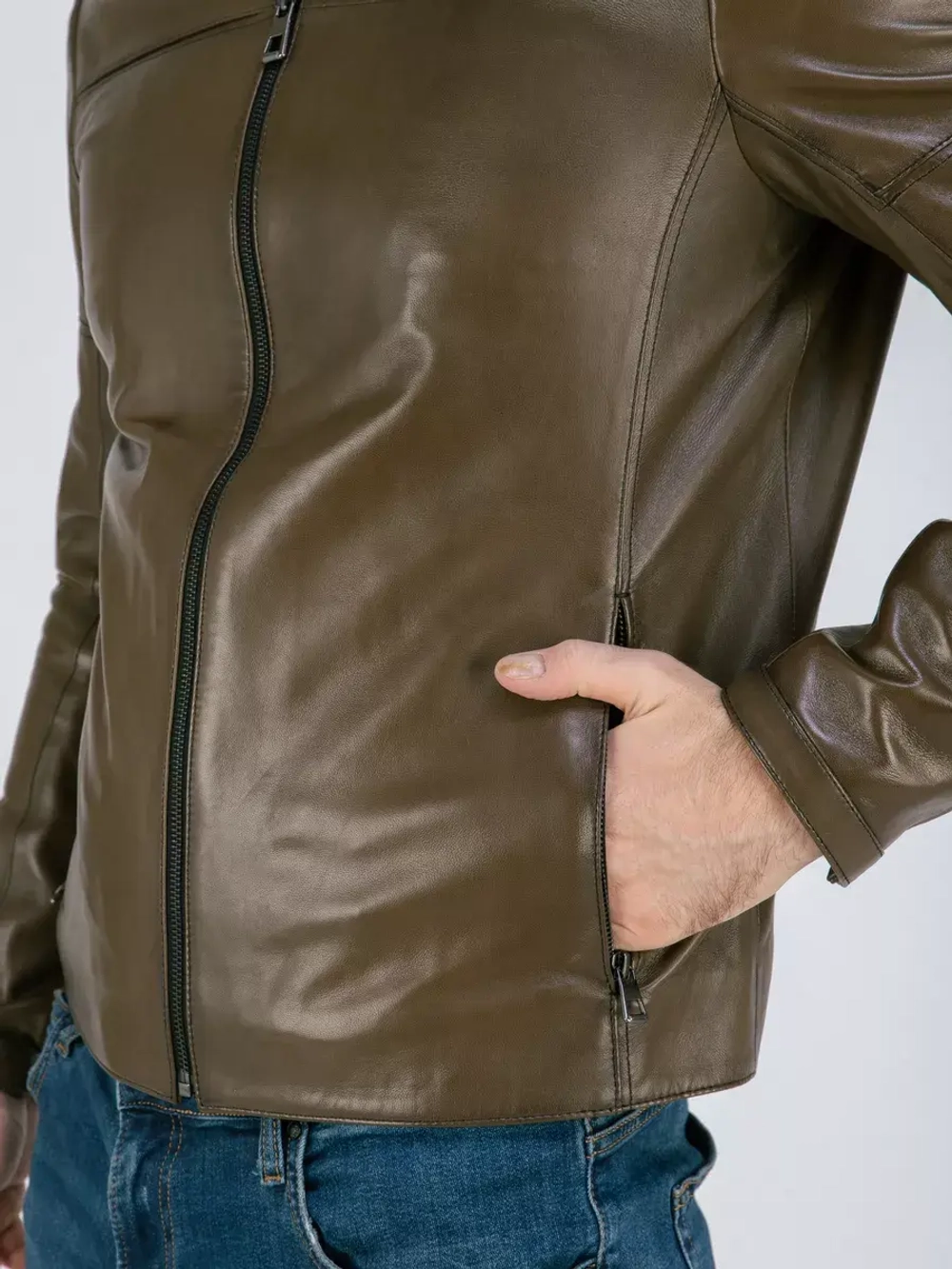 Куртка кожаная демисезонная  Турция