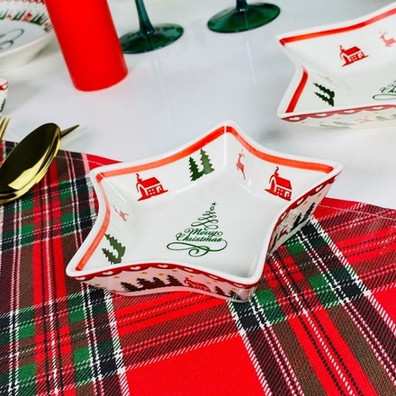 Lenardi 164-052 Глубокое блюдо 14,5см НОВЫЙ ГОД в под.уп.(х48)Фарфор