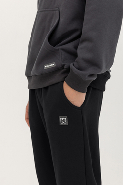Трикотажные брюки KUL'TURA Oversize Basic Чёрный Флис