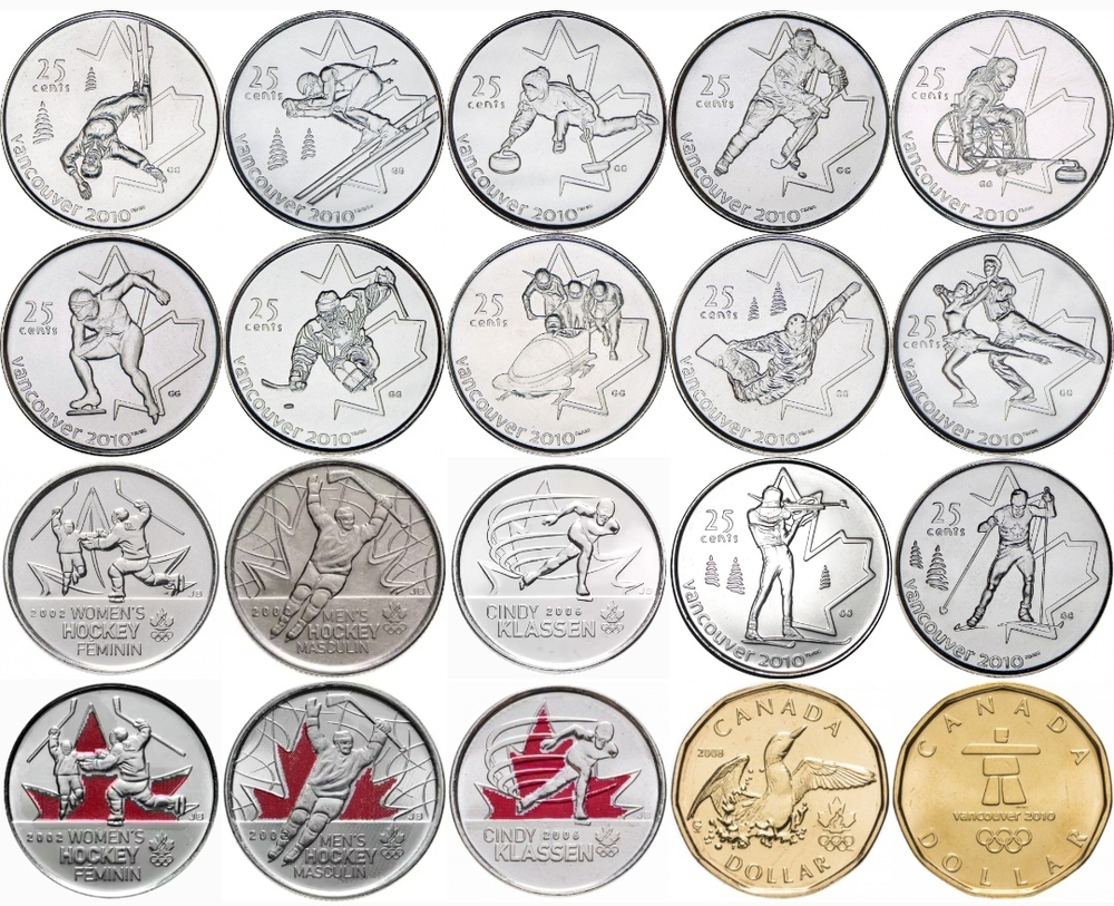 Канада 2007 - 2010 XXI зимние Олимпийские Игры, Ванкувер набор 20 монет
