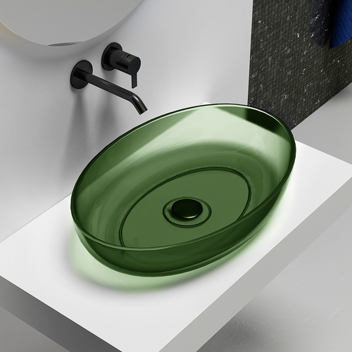 Раковина-чаша Abber Kristall 60 AT2801Emerald Зеленая