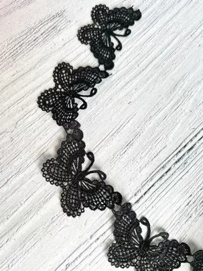 Тесьма кружево для рукоделия и вязания бабочки