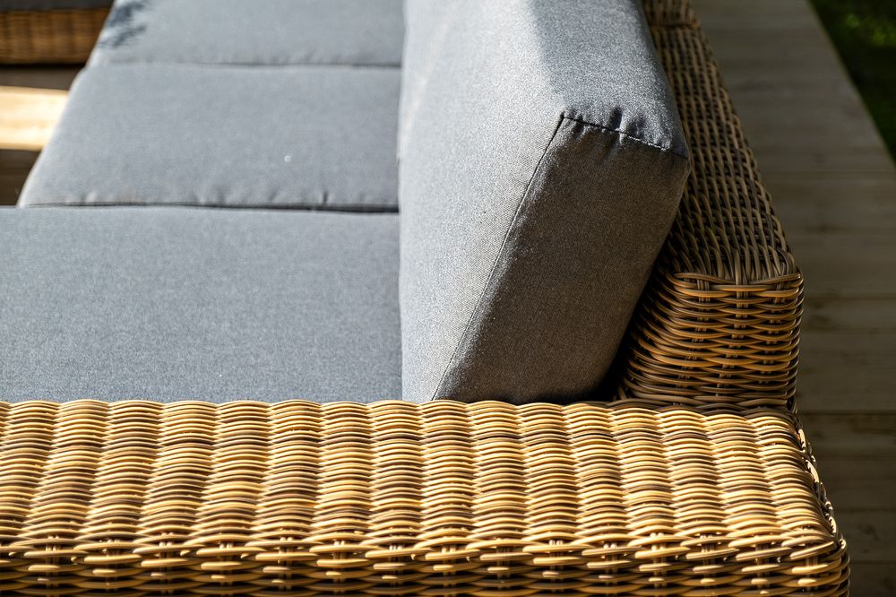 "Капри" трансформирующаяся лаунж-зона из искусственного ротанга, цвет соломенный